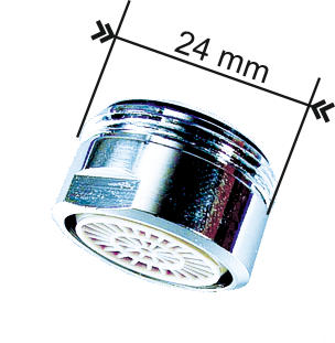 L'économiseur mâle pour robinet ECO6M mesure 24mm de diamètre.